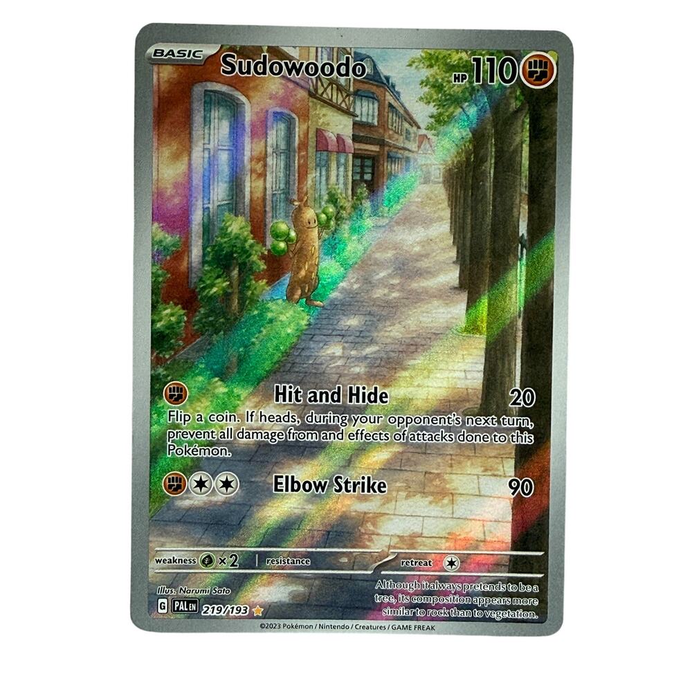 Pokémon TCG Sudowoodo 219/193 Paldea Evolved 2023 Illustration Rare Holo LP+